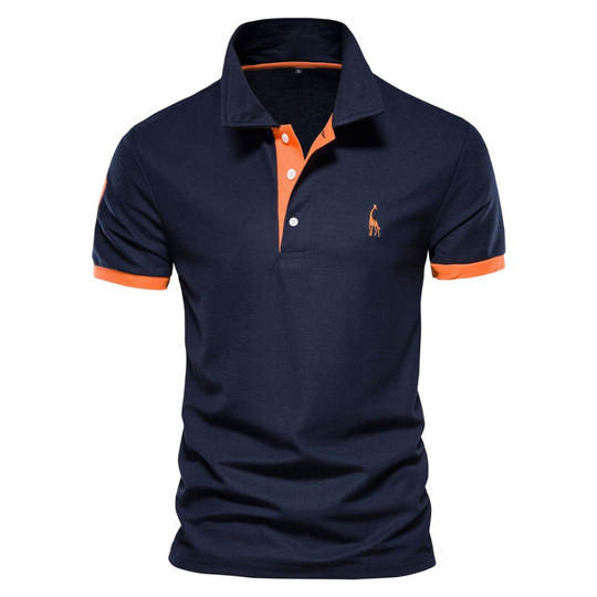 Bryon | Besticktes Poloshirt aus Stretch Baumwolle