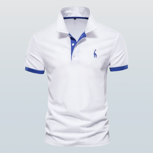 Bryon | Besticktes Poloshirt aus Stretch Baumwolle