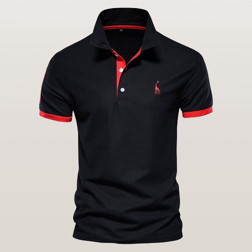 Bryon | Besticktes Poloshirt aus Stretch Baumwolle