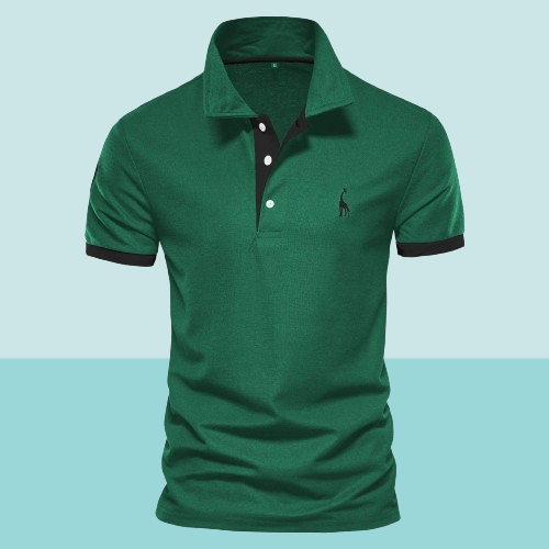 Bryon | Besticktes Poloshirt aus Stretch Baumwolle