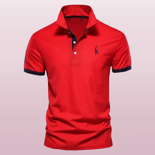 Bryon | Besticktes Poloshirt aus Stretch Baumwolle