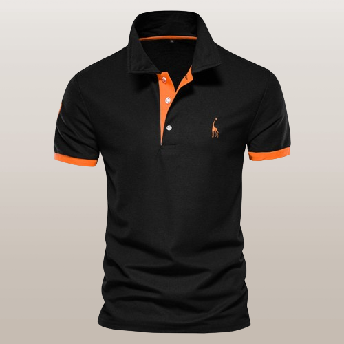 Bryon | Besticktes Poloshirt aus Stretch Baumwolle