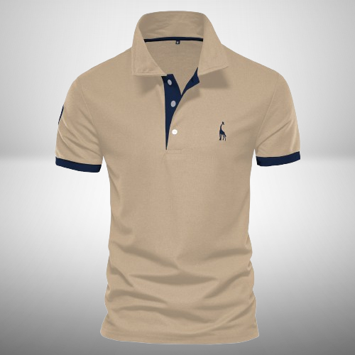 Bryon | Besticktes Poloshirt aus Stretch Baumwolle